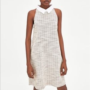 ZARA tweed halter neck